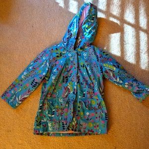 Girls flowered rain jacket
